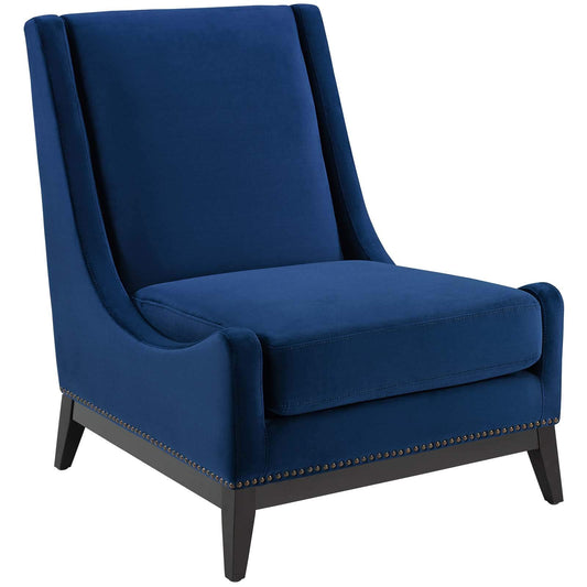 home office desk chairs | CasaFoyer Confident Accent Lounge Chair | Luxurious Velvet Upholstery | Nailhead Trim | Sinuous Spring Support | Removable Seat Cushion | Perfect for Living Rooms, Bedrooms, Home Offices | casafoyer.myshopify.com