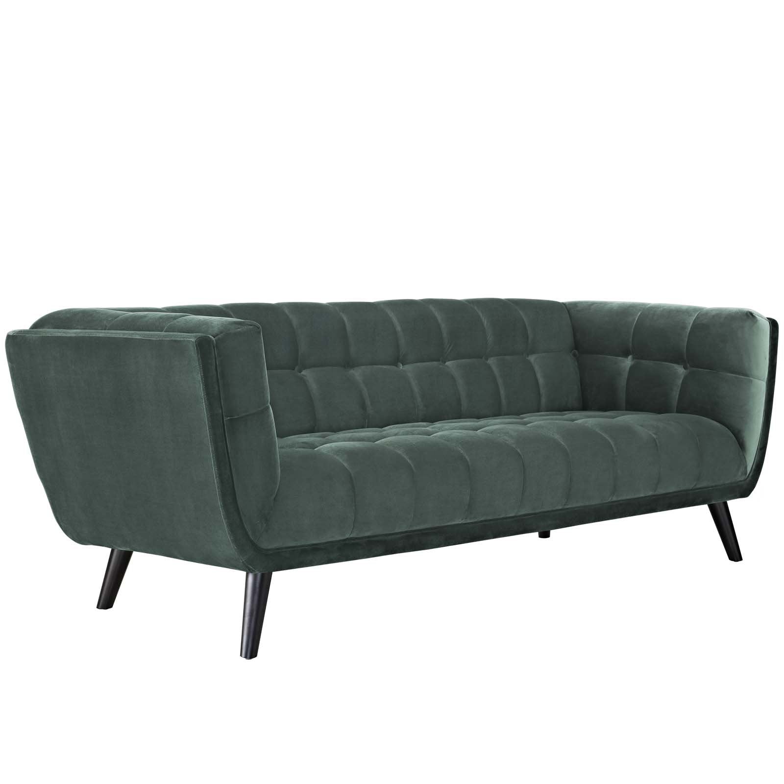 sofas | CasaFoyer Bestow Performance Velvet Sofa | Luxurious Stain-Resistant Comfort | Mid-Century Modern Farmhouse Style | Green | casafoyer.myshopify.com