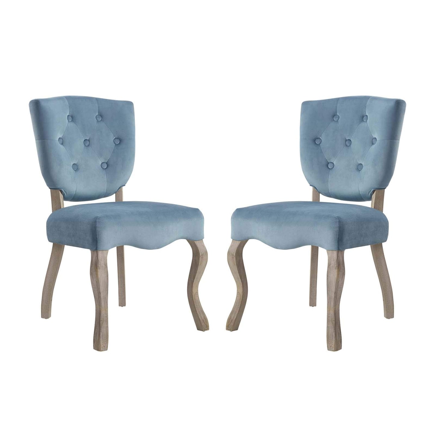 home office desk chairs | CasaFoyer Array Vintage French Dining Side Chair Set of 2 | Weathered Wood Legs | Button Tufted Shield Back | Velvet Upholstery | Non-Marking Foot Caps | Fully Assembled | casafoyer.myshopify.com