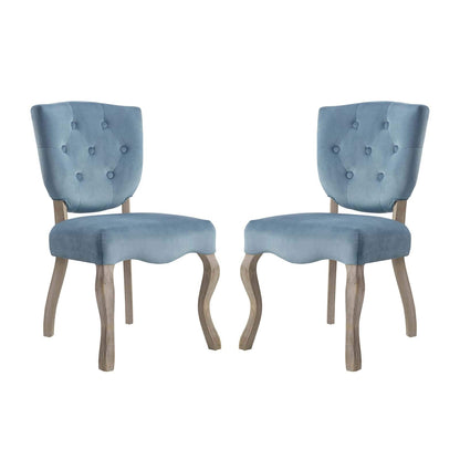 home office desk chairs | CasaFoyer Array Vintage French Dining Side Chair Set of 2 | Weathered Wood Legs | Button Tufted Shield Back | Velvet Upholstery | Non-Marking Foot Caps | Fully Assembled | casafoyer.myshopify.com