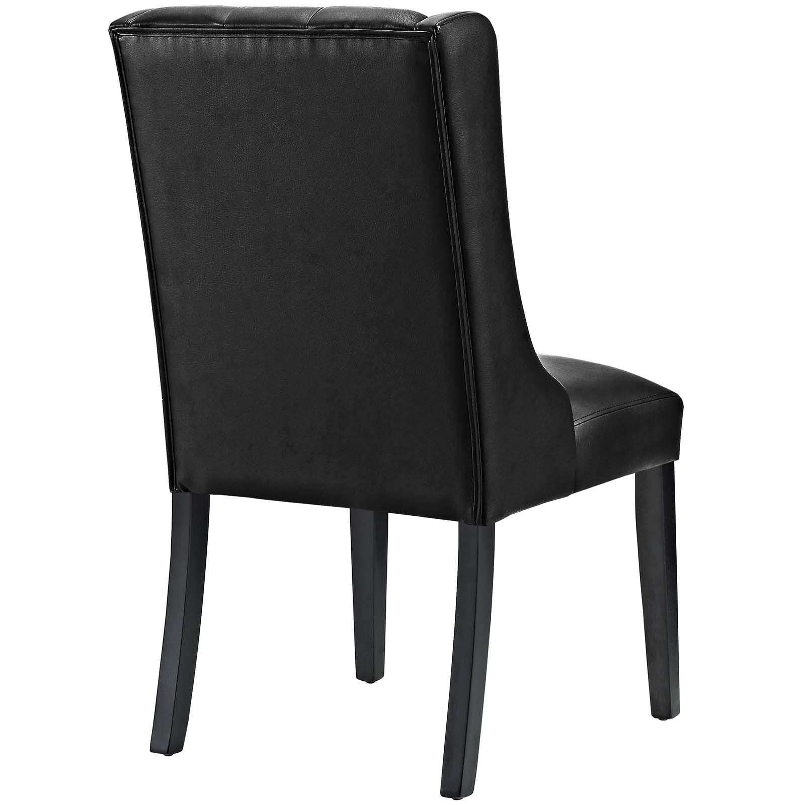 home office desk chairs | CasaFoyer Baronet Luxury Button Tufted Dining Chair | Elegant Vinyl Upholstery | Solid Wood Frame | Comfortable Seating | Non-Marking Foot Glides | casafoyer.myshopify.com