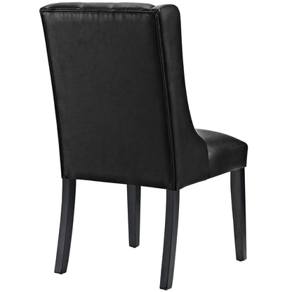 home office desk chairs | CasaFoyer Baronet Luxury Button Tufted Dining Chair | Elegant Vinyl Upholstery | Solid Wood Frame | Comfortable Seating | Non-Marking Foot Glides | casafoyer.myshopify.com
