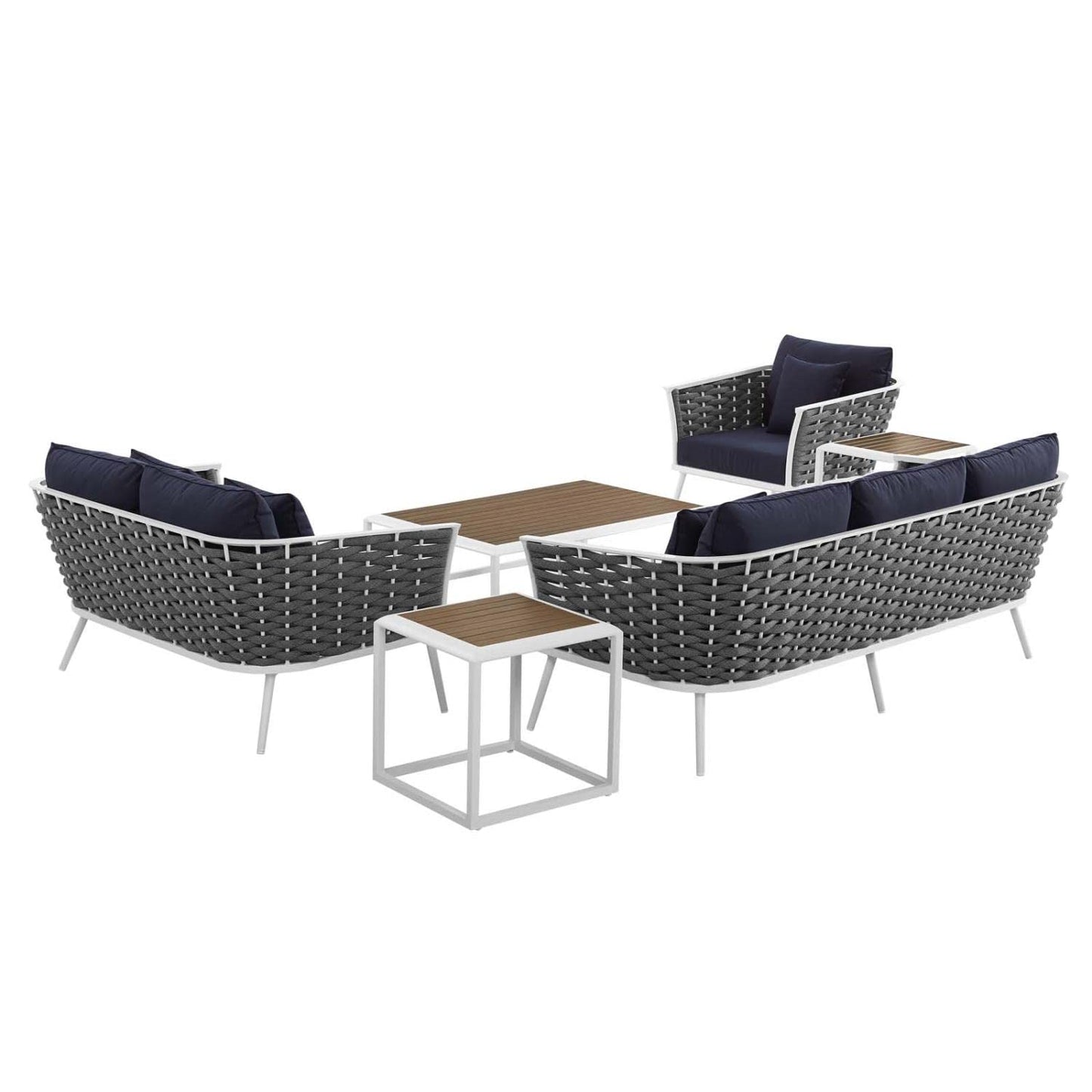 kitchen and dining room sets | CasaFoyer Stance Outdoor Collection | Modern Design | Aluminum Frame | Waterproof Cushions | 6-Piece Set | Enjoy the Weather in Style! | casafoyer.myshopify.com