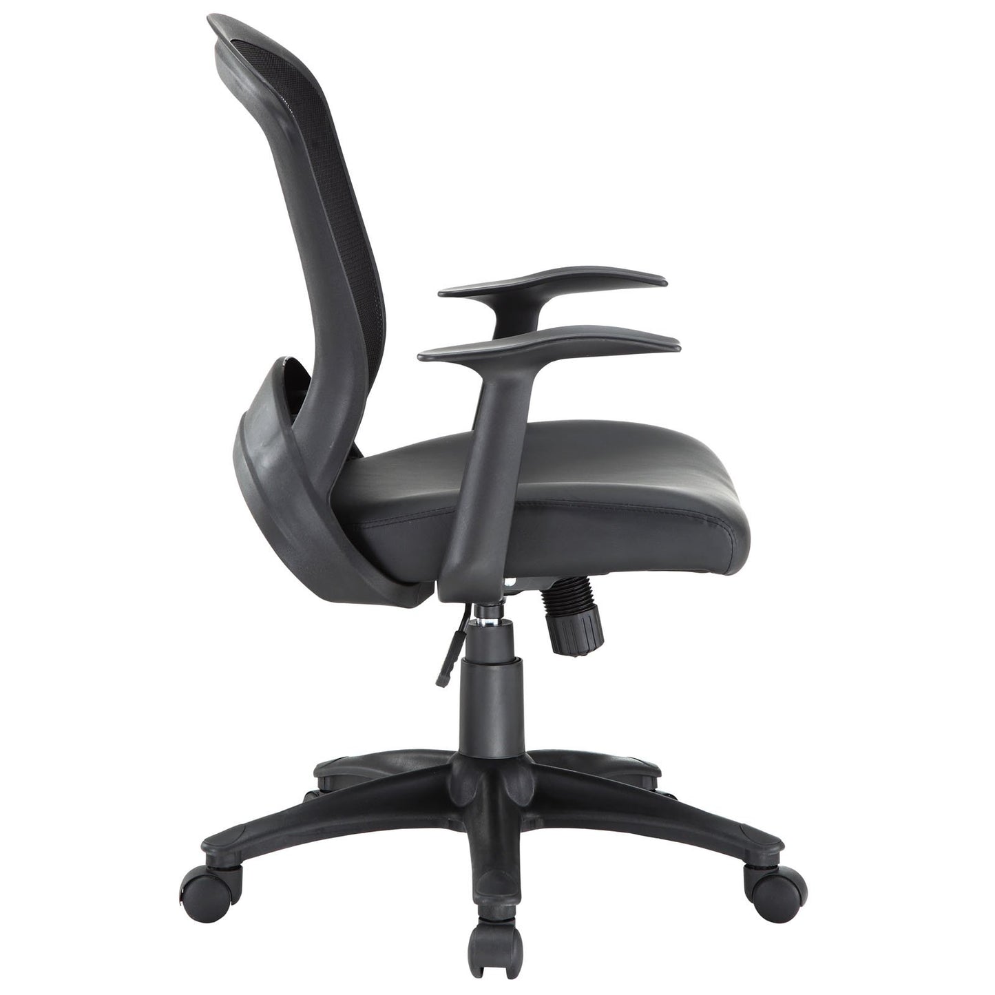 home office desk chairs | CasaFoyer Pulse Mesh Office Chair | Enhance Productivity | Ergonomic Design | Breathable Mesh Back | Vinyl Seat | Passive Lumbar Support | Sturdy Armrests | Dual-Caster Wheels | Black | casafoyer.myshopify.com
