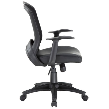 home office desk chairs | CasaFoyer Pulse Mesh Office Chair | Enhance Productivity | Ergonomic Design | Breathable Mesh Back | Vinyl Seat | Passive Lumbar Support | Sturdy Armrests | Dual-Caster Wheels | Black | casafoyer.myshopify.com