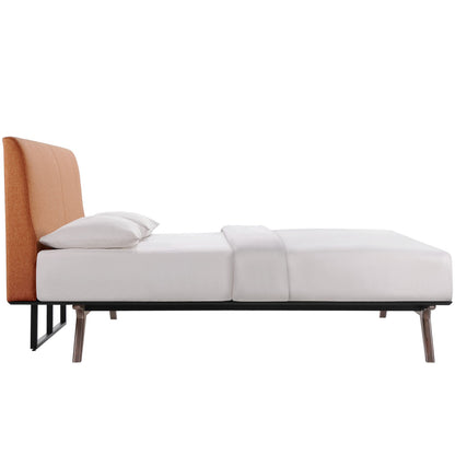 adjustable bed bases | CasaFoyer Tracy Queen Size Platform Bed | Durable MDF | Open Design | Toffee Brown Stained Frame | Foam Padded Headboard | Assembly Required | casafoyer.myshopify.com