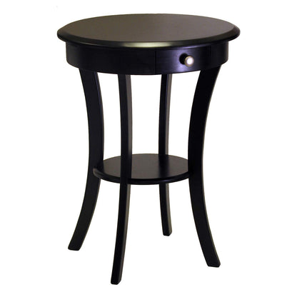 TABLE | Ergode  Wood Sasha Accent Table | Deluxe Size | Elegant Round Design | Ample Storage | Easy Assembly | Multiple Finishes | 20 W x 20 D x 27 H | casafoyer.myshopify.com