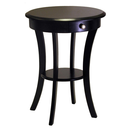 TABLE | Ergode  Wood Sasha Accent Table | Deluxe Size | Elegant Round Design | Ample Storage | Easy Assembly | Multiple Finishes | 20 W x 20 D x 27 H | casafoyer.myshopify.com