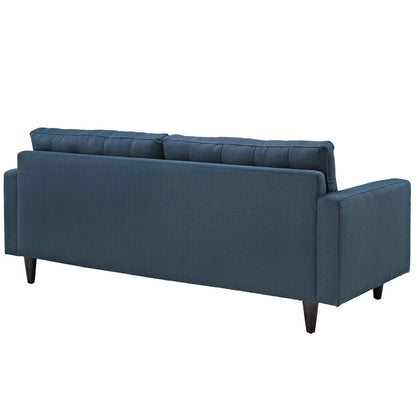 sofas | Empress Upholstered Sofa | Exquisite Design | Tufted Buttons | Luxurious Cushions | Elegant Armrests | Sturdy Wooden Legs | Bonded Leather Upholstery | casafoyer.myshopify.com