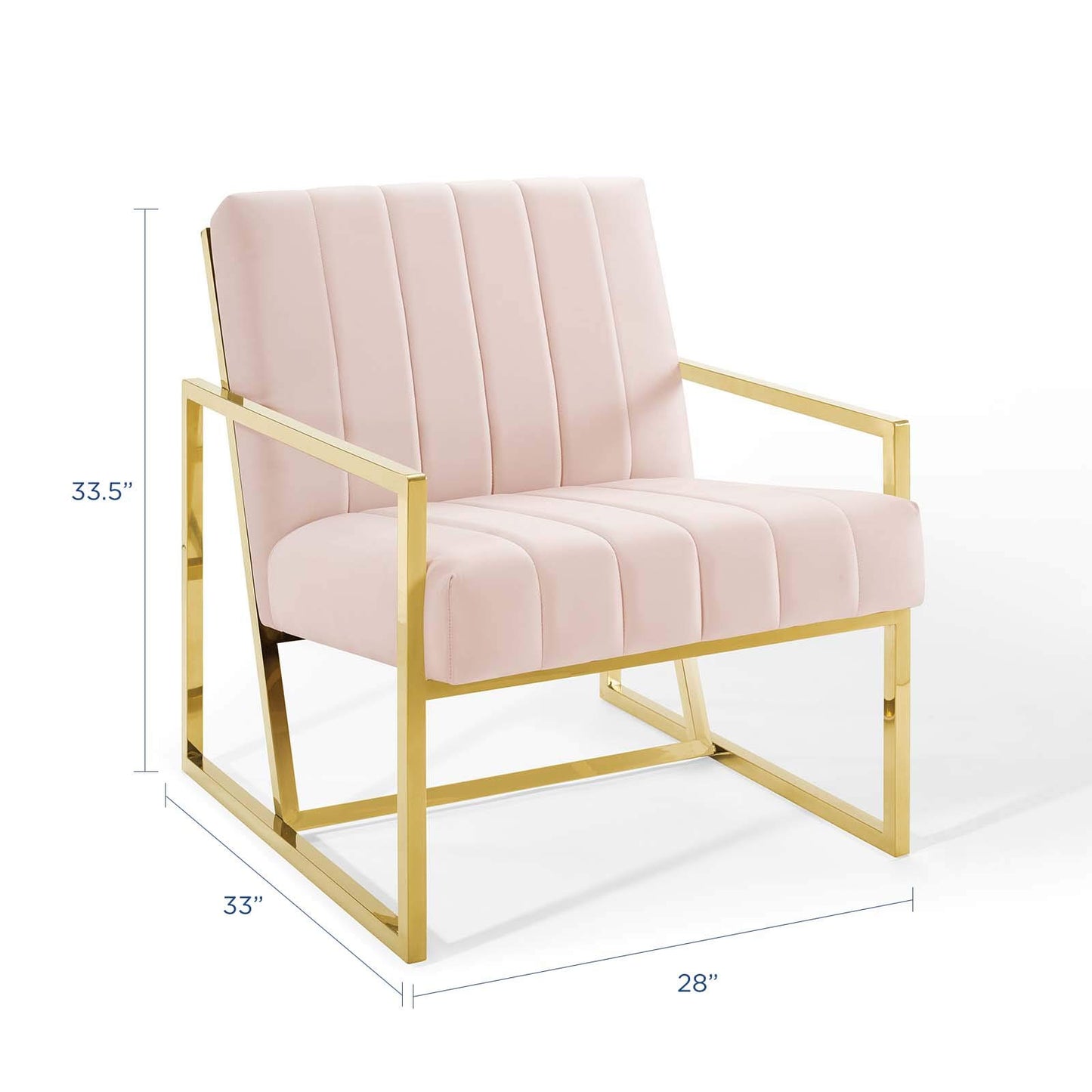 home office desk chairs | CasaFoyer Elevate your living room with the Inspire Channel Tufted Velvet Armchair | Pink. Sleek design with gold stainless steel frame. Comfortable foam padding & stain-resistant upholstery. No assembly required. Supports up to 441 lbs. | casafoyer.myshopify.com