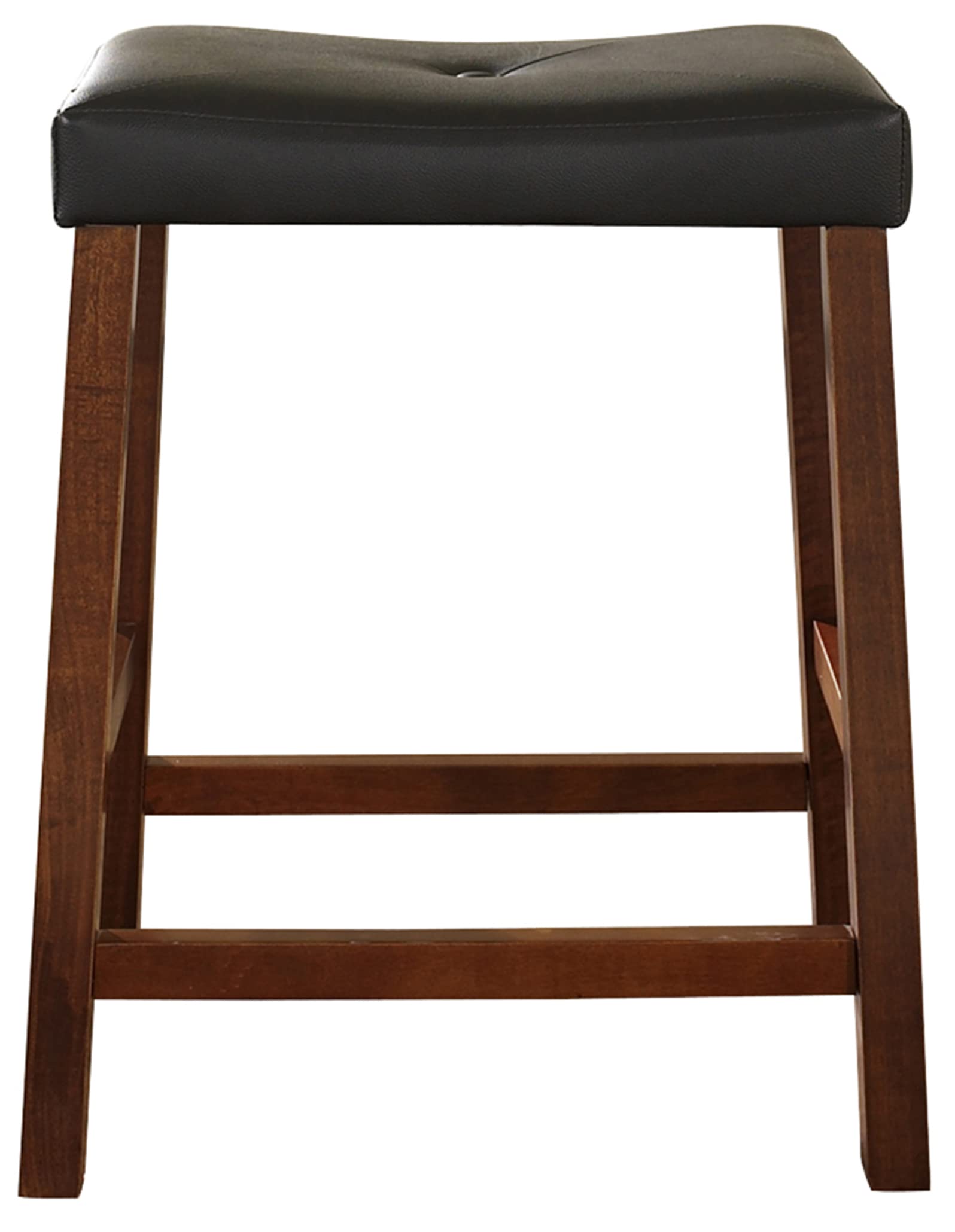 Dining Table | Upholstered Saddle Seat Stool | Solid Hardwood Construction | Faux Leather PVC Upholstery | 24 Height | Versatile & Stylish Seating | casafoyer.myshopify.com
