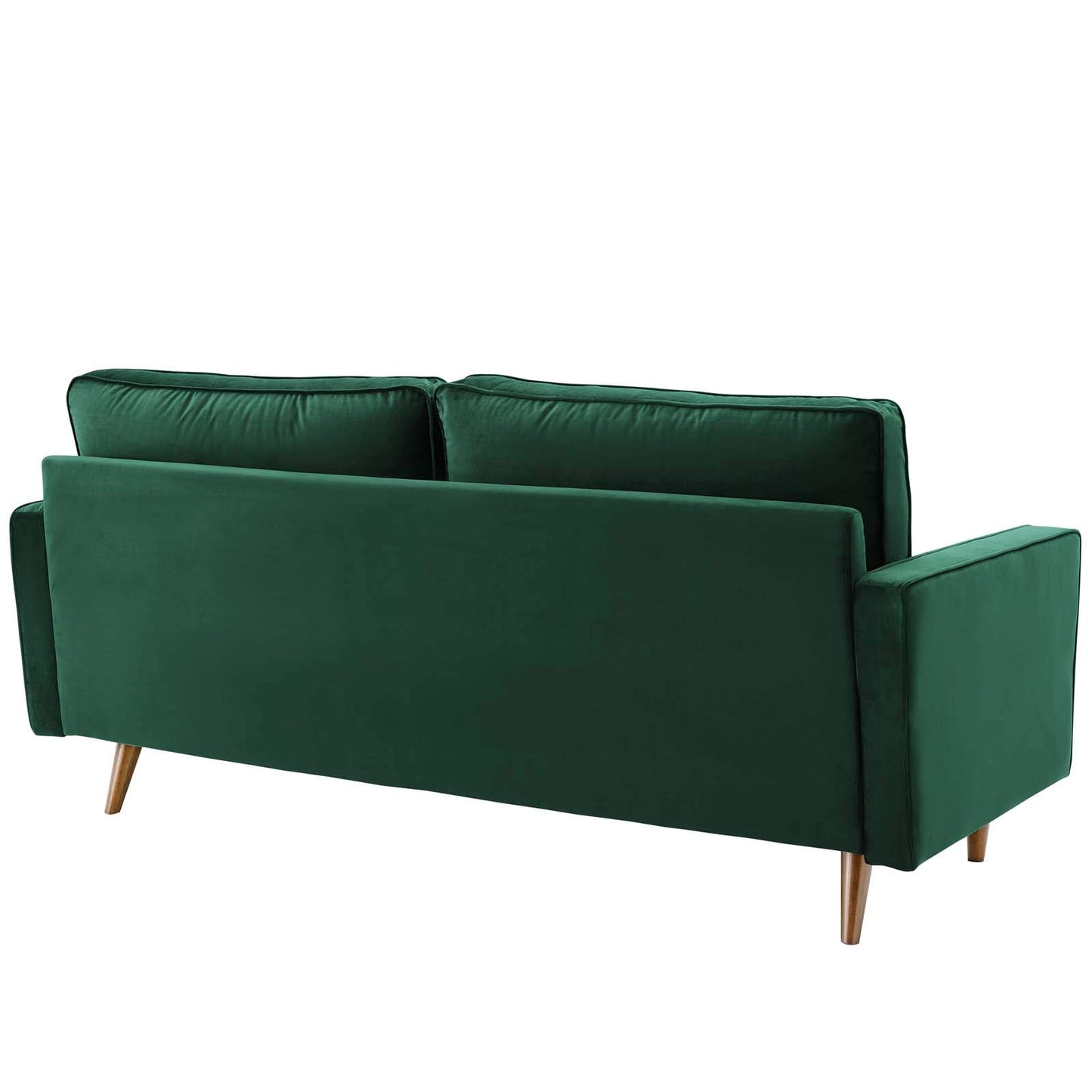 sofas | CasaFoyer Valour Performance Velvet Sofa | Timeless Charm | Stain-Resistant | Comfortable | Walnut Legs | Portable Box | Green | casafoyer.myshopify.com