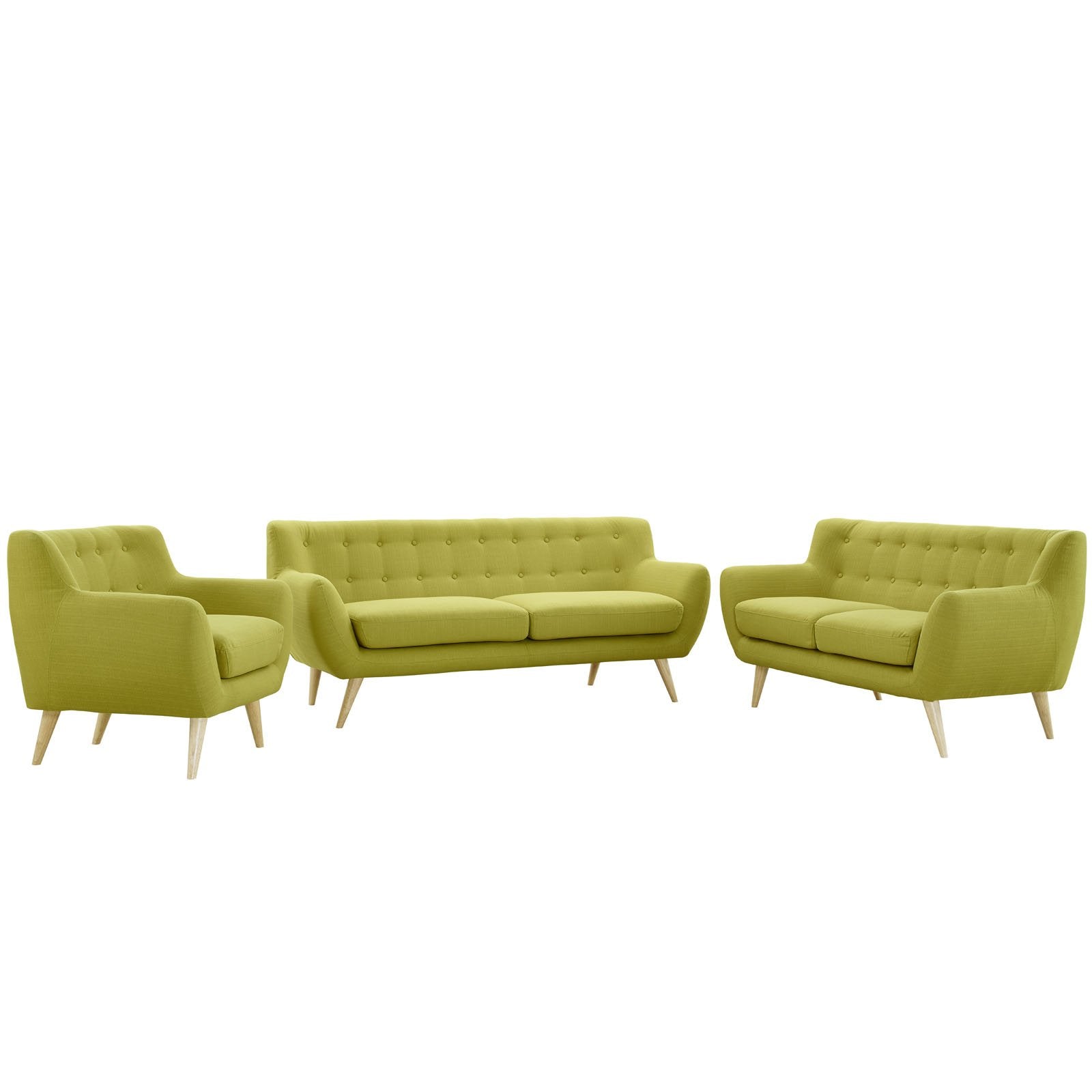 kitchen and dining room sets | CasaFoyer Stunning Living Room Set | Plush Dual Cushion | Organic Design | Mid-Century Legs | Polyester Upholstery | Meticulously Stitched Buttons | Includes Armchair, Loveseat, Sofa | casafoyer.myshopify.com