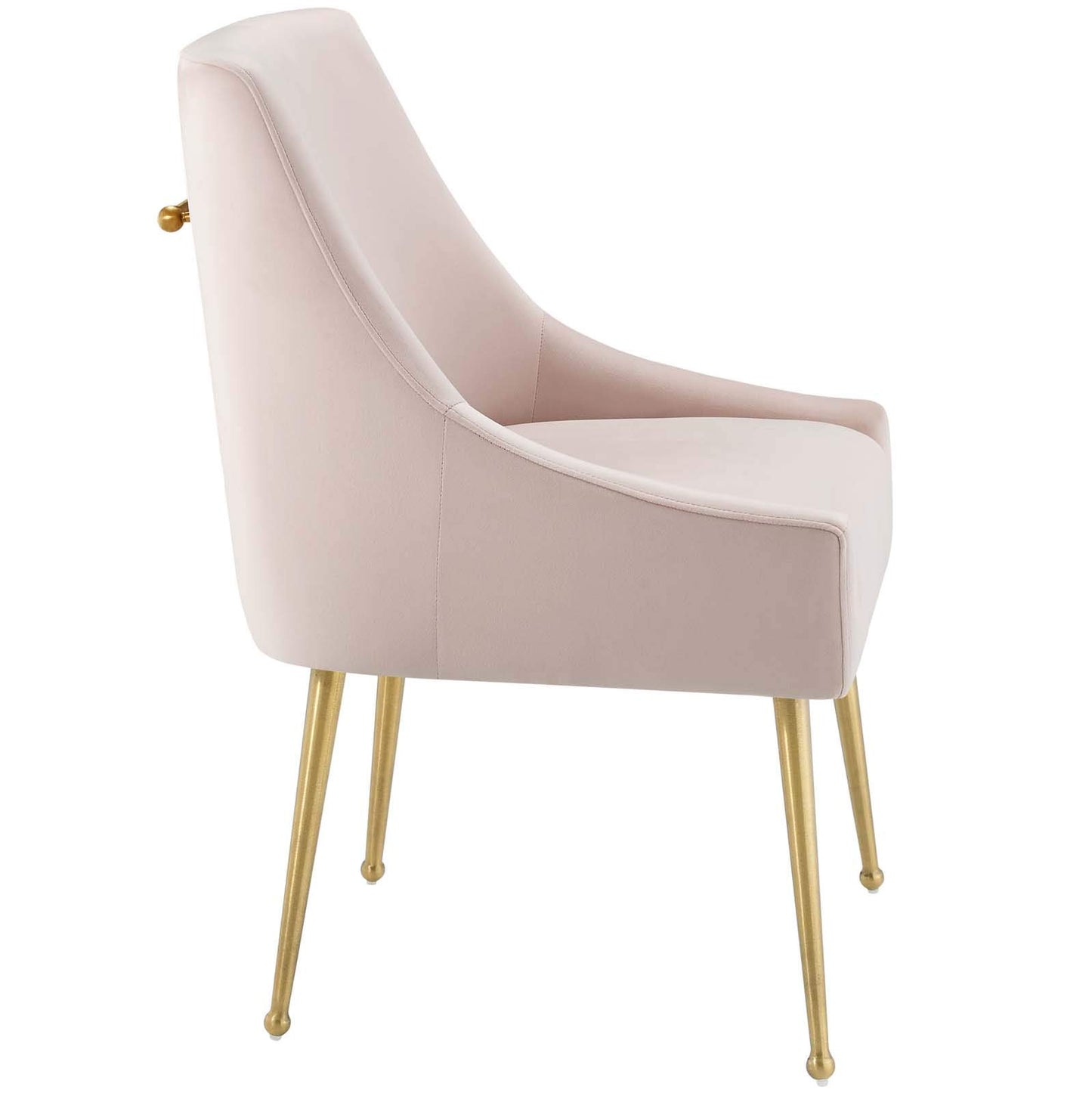home office desk chairs | CasaFoyer Discern Performance Velvet Dining Chair | Sturdy Wood | Stain-Resistant Velvet | Comfortable Foam Padding | Brushed Gold Legs | Versatile Design | casafoyer.myshopify.com
