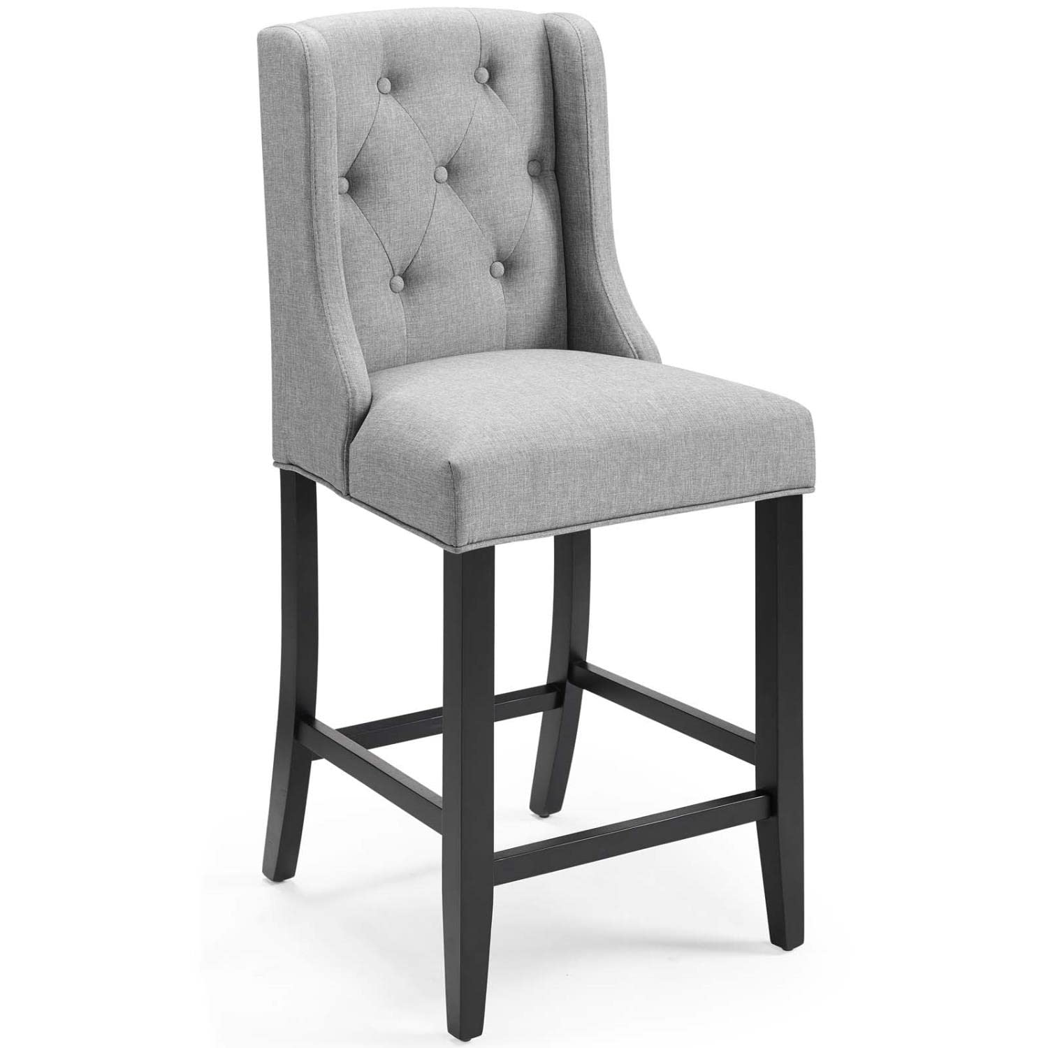 barstools | CasaFoyer Baronet Tufted Button Upholstered Fabric Counter Stool | Sleek Design | Soft Polyester Upholstery | Solid Wood Legs | 500 lbs Weight Capacity | casafoyer.myshopify.com