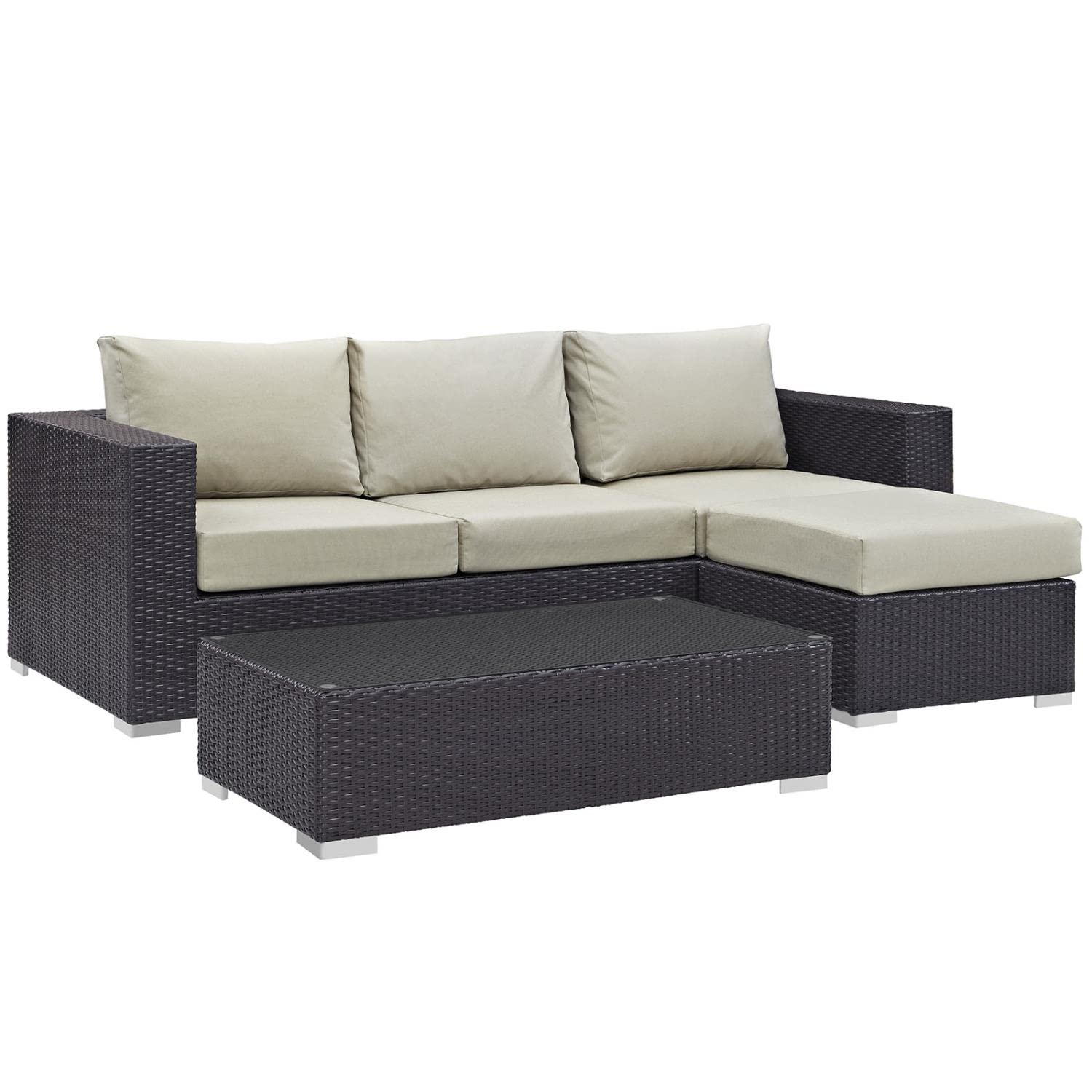 kitchen and dining room sets | CasaFoyer Convene Outdoor Sectional Set | Durable Rattan & Aluminum Frame | All-Weather Cushions | Patio, Backyard, Poolside Furniture | casafoyer.myshopify.com