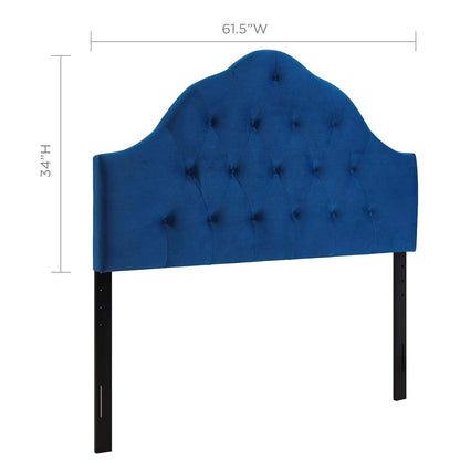 headboards | CasaFoyer Sovereign Performance Velvet Queen Headboard | Luxurious & Glamorous | Adjustable Height | Plush Vintage Velvet | Stain-Resistant | Diamond Tufted | Navy | casafoyer.myshopify.com