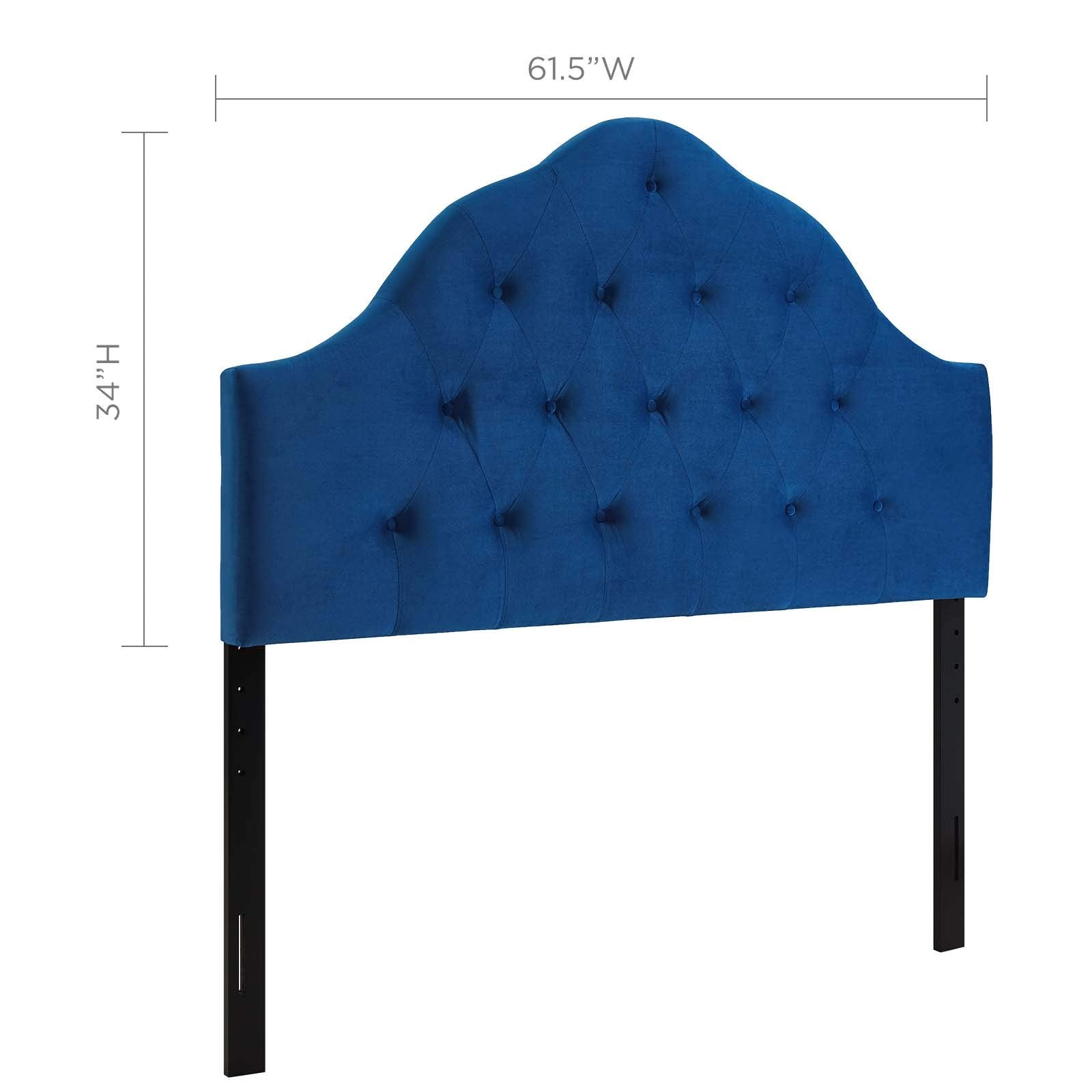 headboards | CasaFoyer Sovereign Performance Velvet Twin Headboard | Luxurious & Glamorous | Plush Vintage Velvet | Soft & Stain-Resistant | Sturdy Construction | Adjustable Height | Navy | casafoyer.myshopify.com