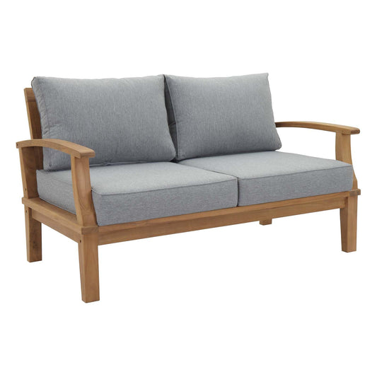 Patio Furniture Sets | Marina Teak Wood Outdoor Patio Loveseat | Ultimate Luxury | Weather-resistant Cushions | Durable Teak Construction | Assembly Required | casafoyer.myshopify.com