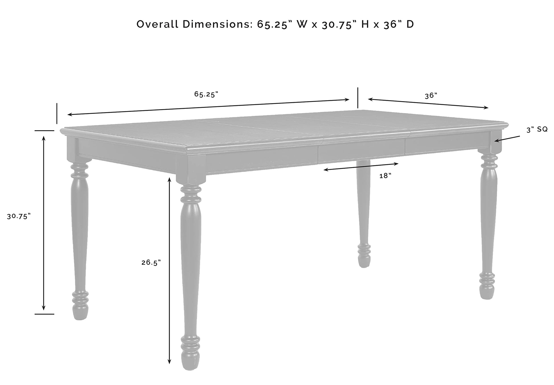 Dining Table | CasaFoyer Shelby Dining Table | Solid Hardwood & Wood Veneers | Seats 6 | Removable Leaf | Easy Assembly | Timeless Design | Rubbed Antique Tabletop | casafoyer.myshopify.com