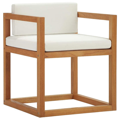 patio bistro sets | CasaFoyer Newbury Premium Grade A Teak Outdoor Patio Armchair Set | Sunproof Fabric | Durable & Versatile | 2 Chairs | Natural White | casafoyer.myshopify.com