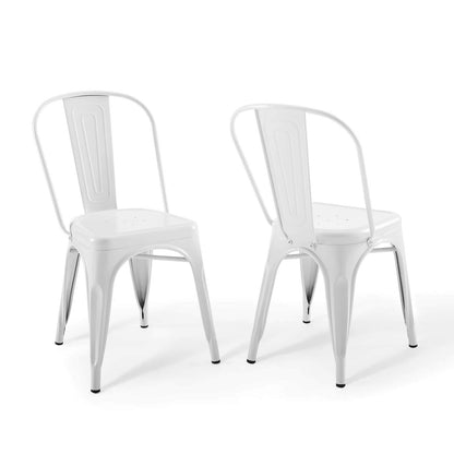 home office desk chairs | CasaFoyer Promenade Bistro Dining Side Chair Set of 2 | Elegant Steel Finish | Classic Bistro Charm | Non-Marking Foot Caps | Sleek Modern Design | Supports up to 331 lbs. | casafoyer.myshopify.com