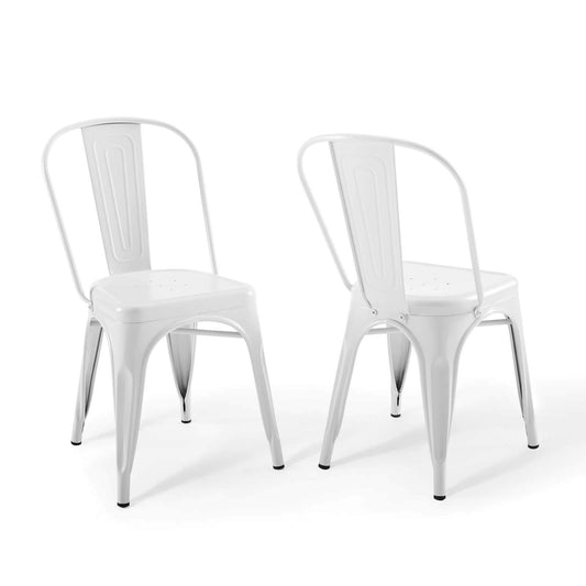 home office desk chairs | CasaFoyer Promenade Bistro Dining Side Chair Set of 2 | Elegant Steel Finish | Classic Bistro Charm | Non-Marking Foot Caps | Sleek Modern Design | Supports up to 331 lbs. | casafoyer.myshopify.com