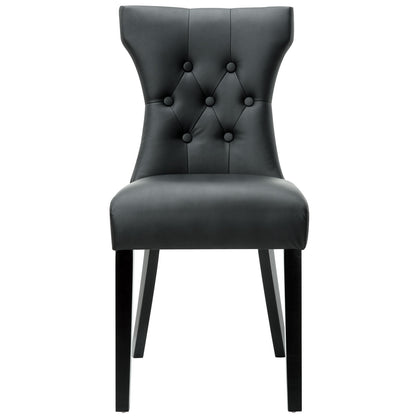 home office desk chairs | CasaFoyer Silhouette Modern Dining Chairs | Elegant Curves | Hardwood Legs | Set of 2 | White | casafoyer.myshopify.com