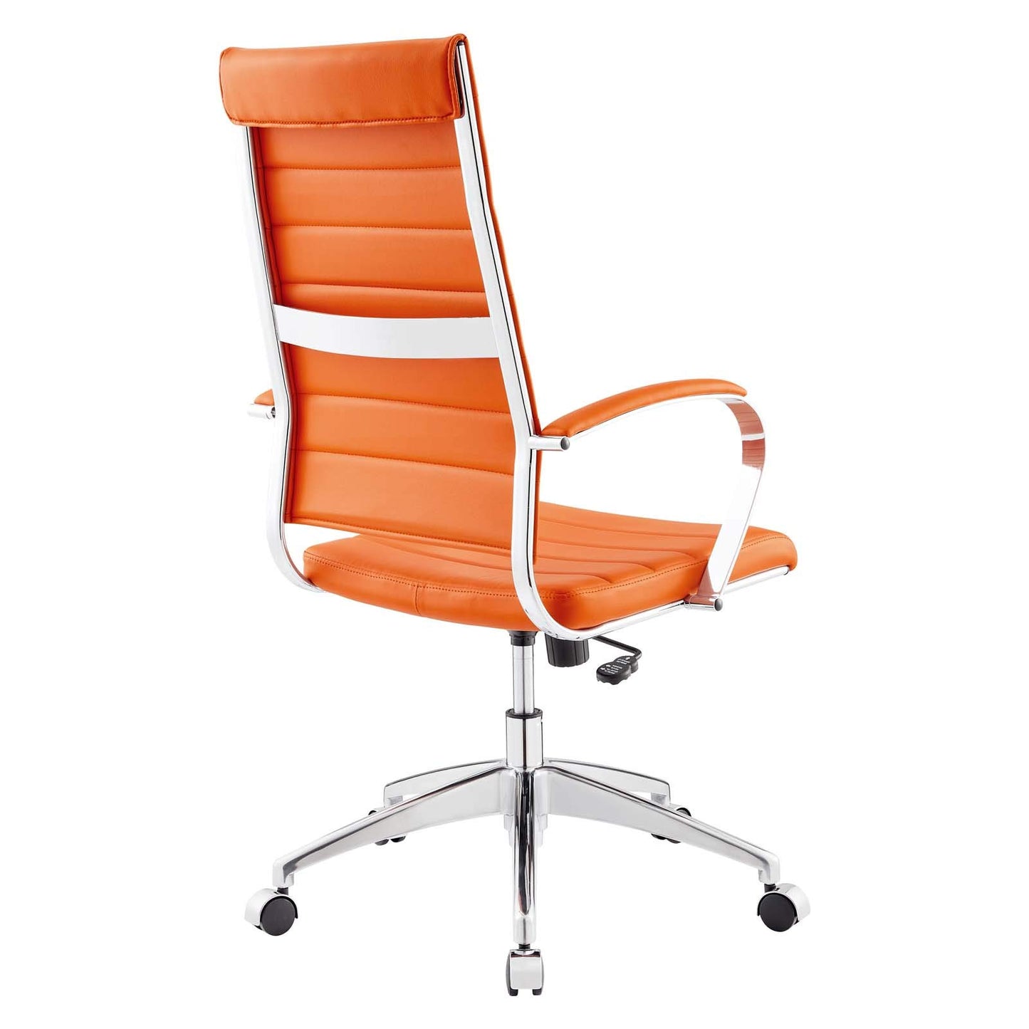 home office desk chairs | CasaFoyer Jive Highback Office Chair | Stylish & Functional | Comfortable Seating | Durable Ribbed Vinyl Back | Adjustable Back Position | Chrome-plated Aluminum Base | Easy Mobility | Ideal for Modern Office | casafoyer.myshopify.com