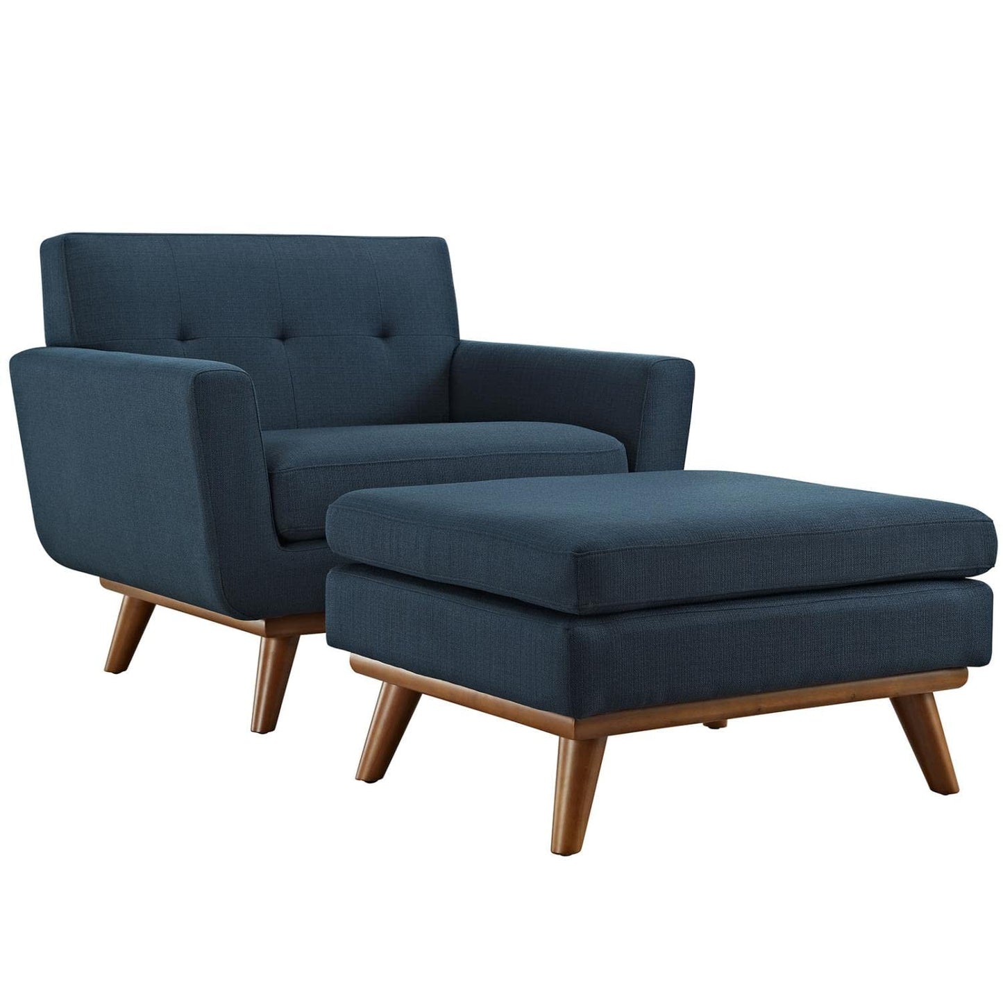 home office desk chairs | Engage Living Room Set | Curved Design | Dual Cushions | Solid Frame | Plush Upholstery | Ottoman & Armchair | Perfect for Lounging & Conversations | casafoyer.myshopify.com