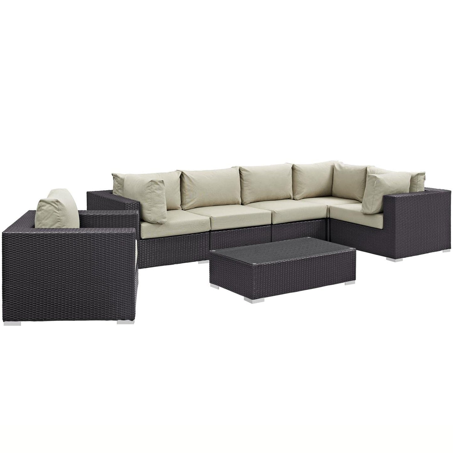kitchen and dining room sets | CasaFoyer Convene Outdoor Sectional Set | Synthetic Rattan | Weather-Resistant Cushions | Flexible & Stylish | Perfect for Patio, Backyard, Poolside | casafoyer.myshopify.com