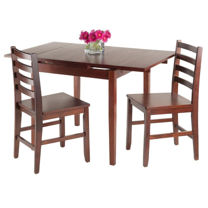 childrens table and chair sets | CasaFoyer Pulman Extension Table | 2 Hamilton Ladder Back Chairs | Solid Wood | Walnut Finish | Versatile & Durable | Compact Size | Easy Assembly | 48W x 29.9D x 29.2H | casafoyer.myshopify.com