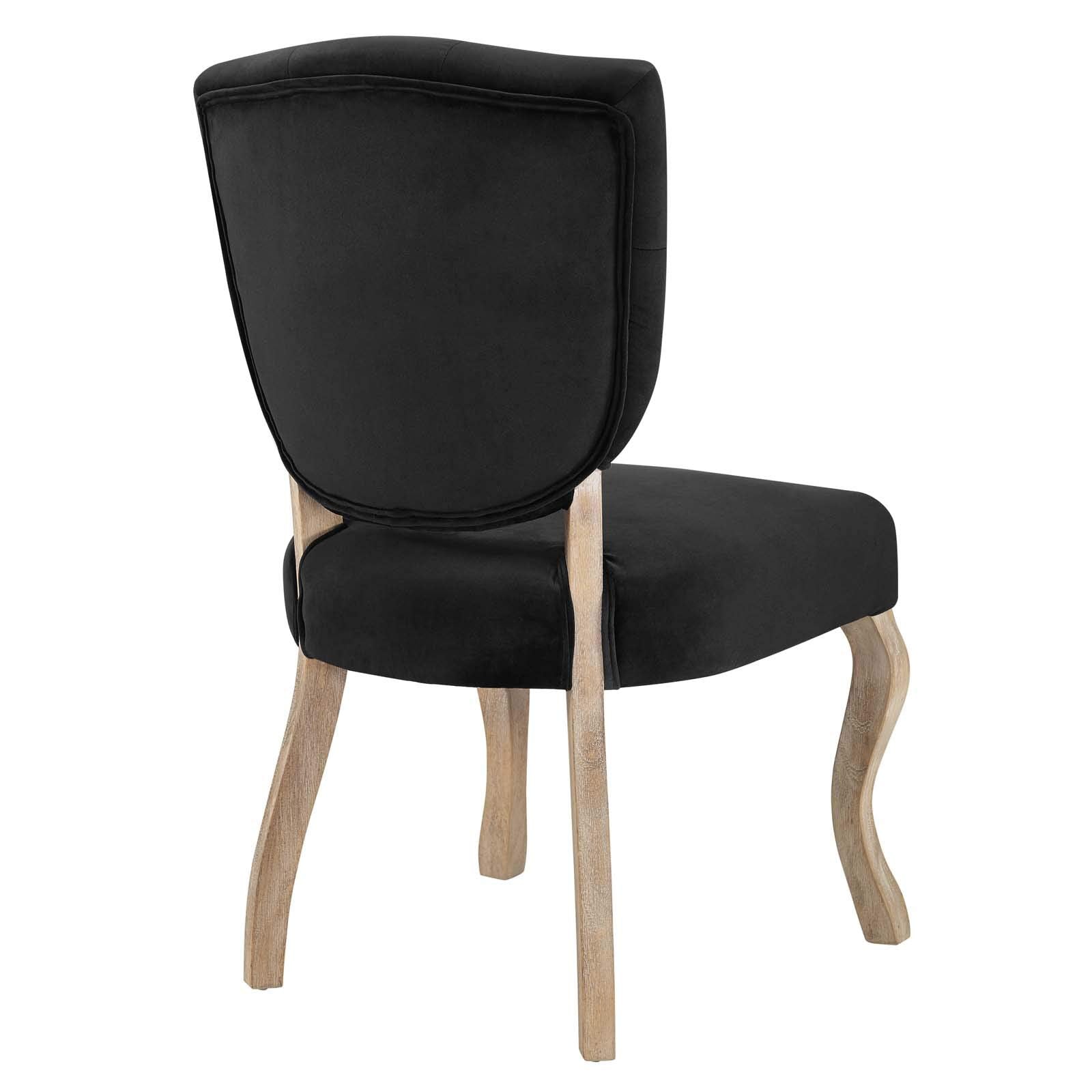 home office desk chairs | CasaFoyer Array Vintage French Dining Side Chair Set of 4 | Weathered Wood Legs | Button Tufted Shield Back | Soft Velvet Upholstery | Non-Marking Foot Caps | Fully Assembled | casafoyer.myshopify.com