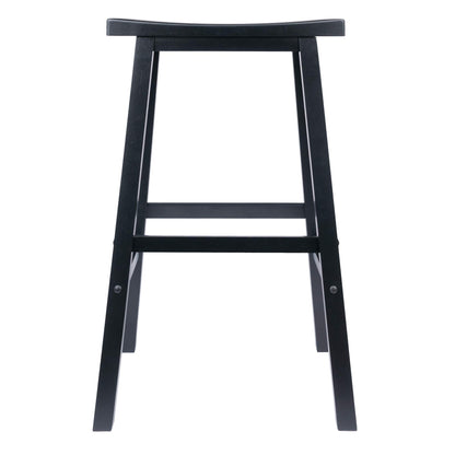 STOOL_SEATING | CasaFoyer  Wood Satori Saddle Seat Bar Stool | 29 Height | Black Finish | Beech Wood Construction | Stable & Functional Design | casafoyer.myshopify.com