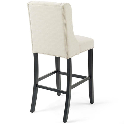barstools | CasaFoyer Baronet Tufted Button Upholstered Fabric Bar Stool Set of 2 | Beige | 500 lbs Capacity | Comfortable Foam Padding | Solid Wood Legs | casafoyer.myshopify.com