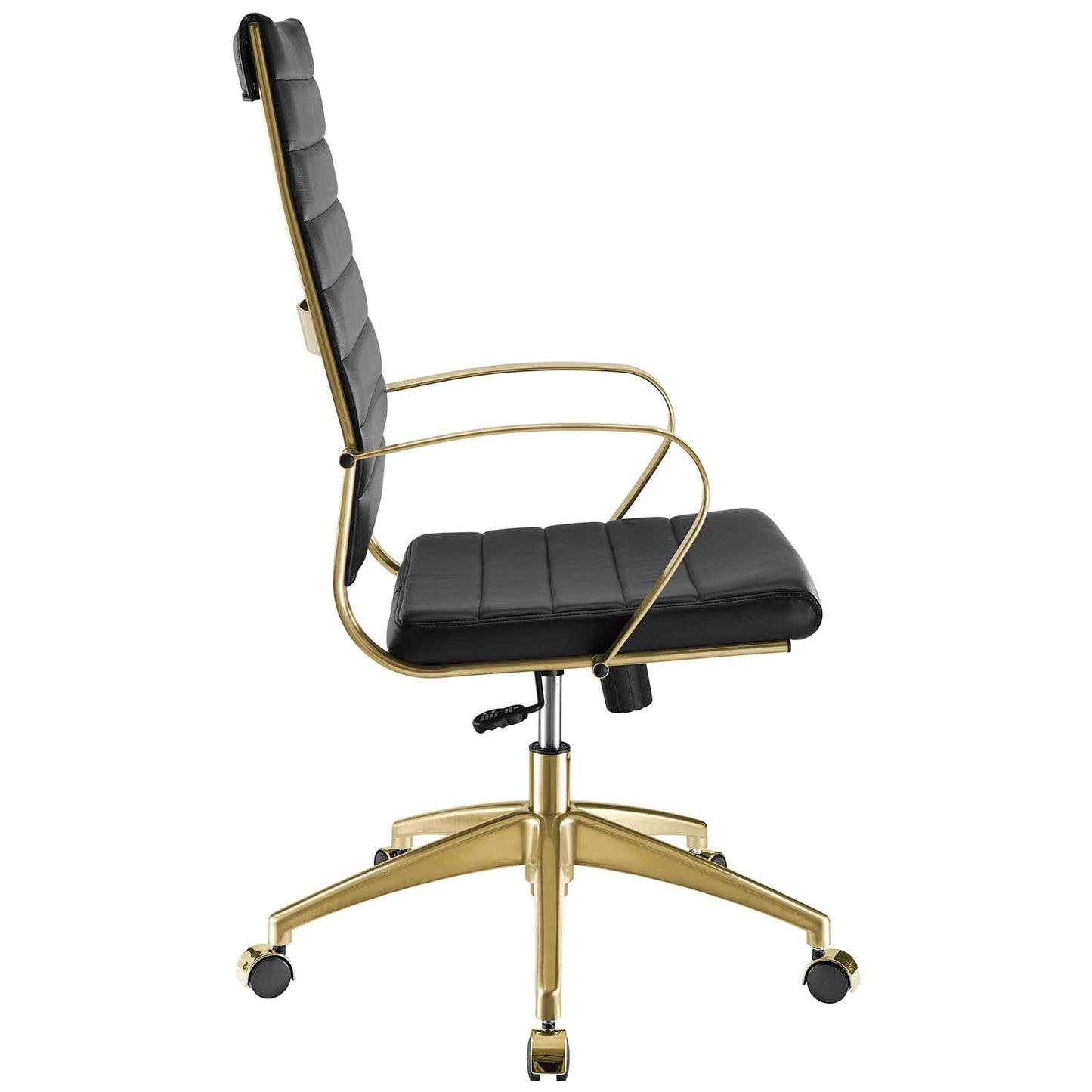 home office desk chairs | CasaFoyer Jive Executive Managerial Tall Highback Office Chair | Ultimate Comfort & Style | Ergonomic Support | Faux Leather Seating | Height Adjustable | 360 Swivel | Gold Stainless Steel Base | Dual Wheel Casters | casafoyer.myshopify.com