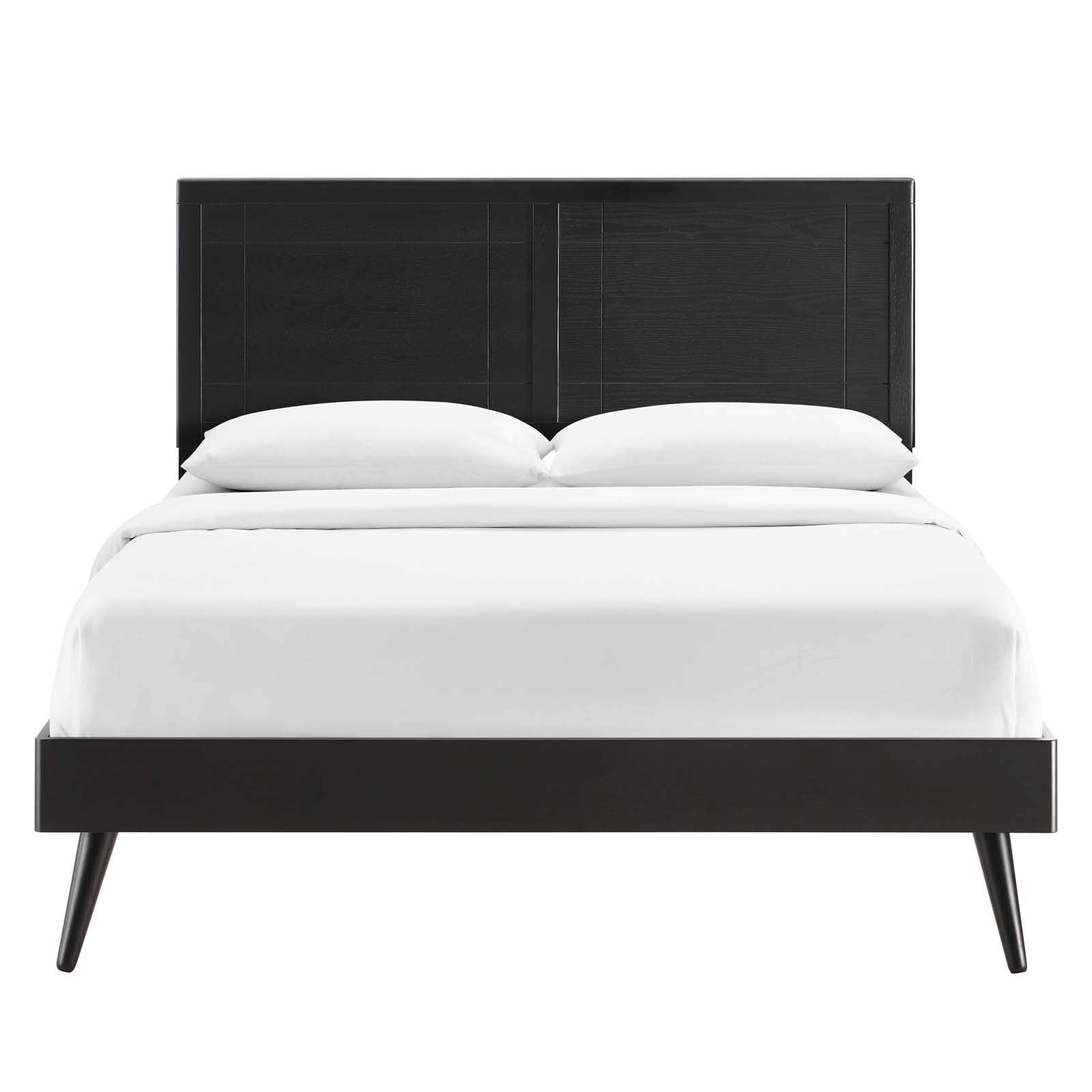 adjustable bed bases | CasaFoyer Marlee Wood Queen Platform Bed | Retro Design | Organic Aesthetics | Sturdy Construction | No Box Spring Needed | Accommodates Various Mattresses | casafoyer.myshopify.com