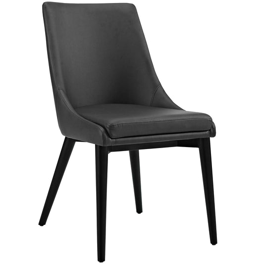 home office desk chairs | CasaFoyer Viscount Side Chair | Sleek Contemporary Design | Plush Foam Cushioning | Lavish Vinyl Upholstery | Black Wood Legs | Versatile Statement Piece | casafoyer.myshopify.com