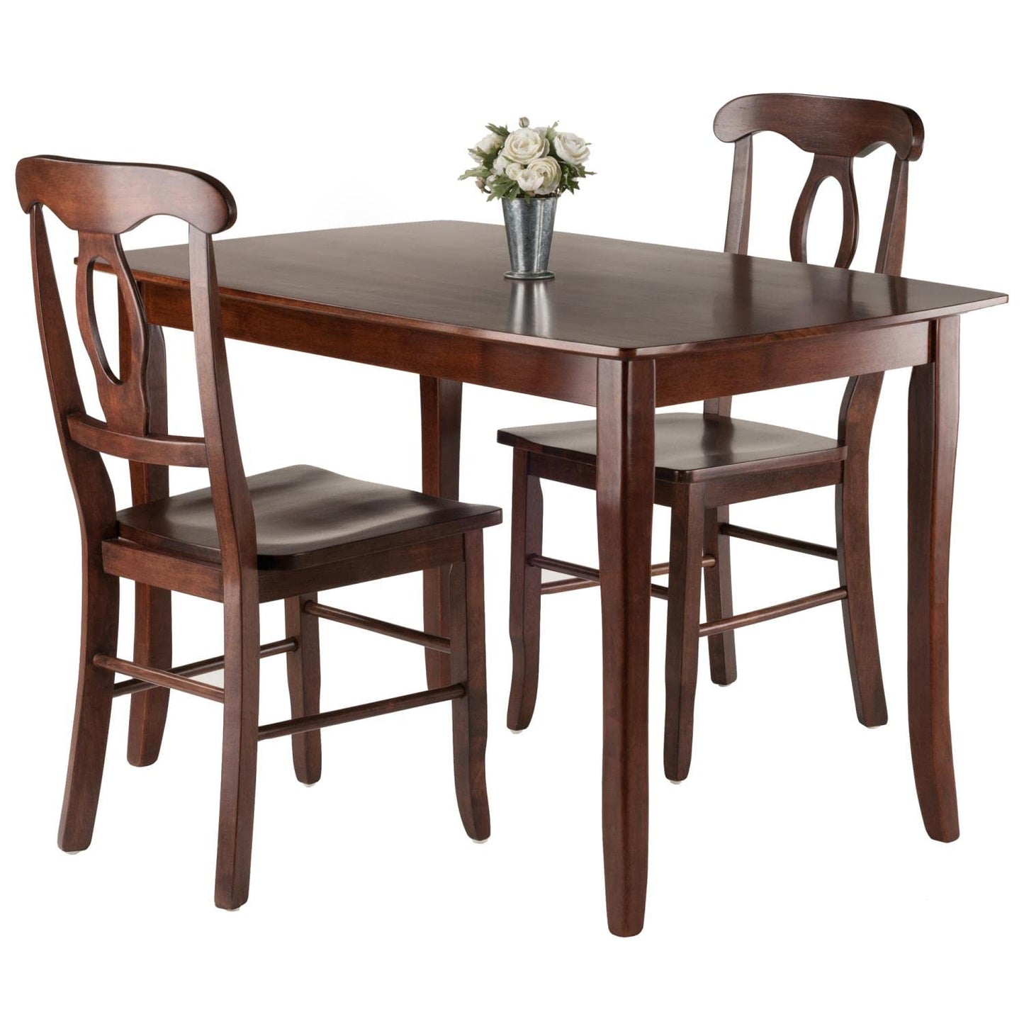 childrens table and chair sets | CasaFoyer Inglewood 3-Piece Dining Table Set | Solid Wood | French Country Farmhouse Charm | Walnut Finish | Renaissance Chairs | Assembly Required | 47.24 W x 29.53 D x 29.13 H | casafoyer.myshopify.com