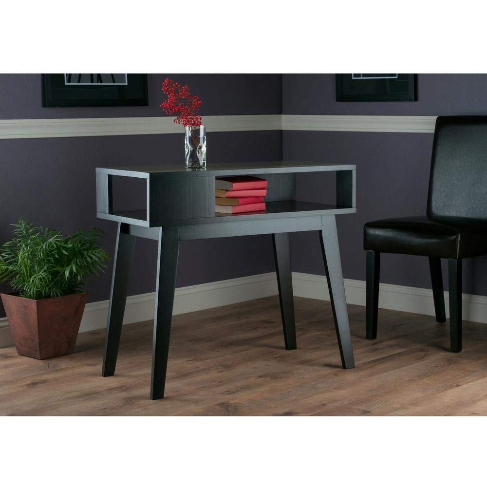 sofa tables | Ergode Thompson Console Table | Midcentury Modern Style | Solid Wood | Espresso Finish | Spacious Table Top & Shelf | Versatile & Elegant | 34W x 16D x 29.6H | casafoyer.myshopify.com
