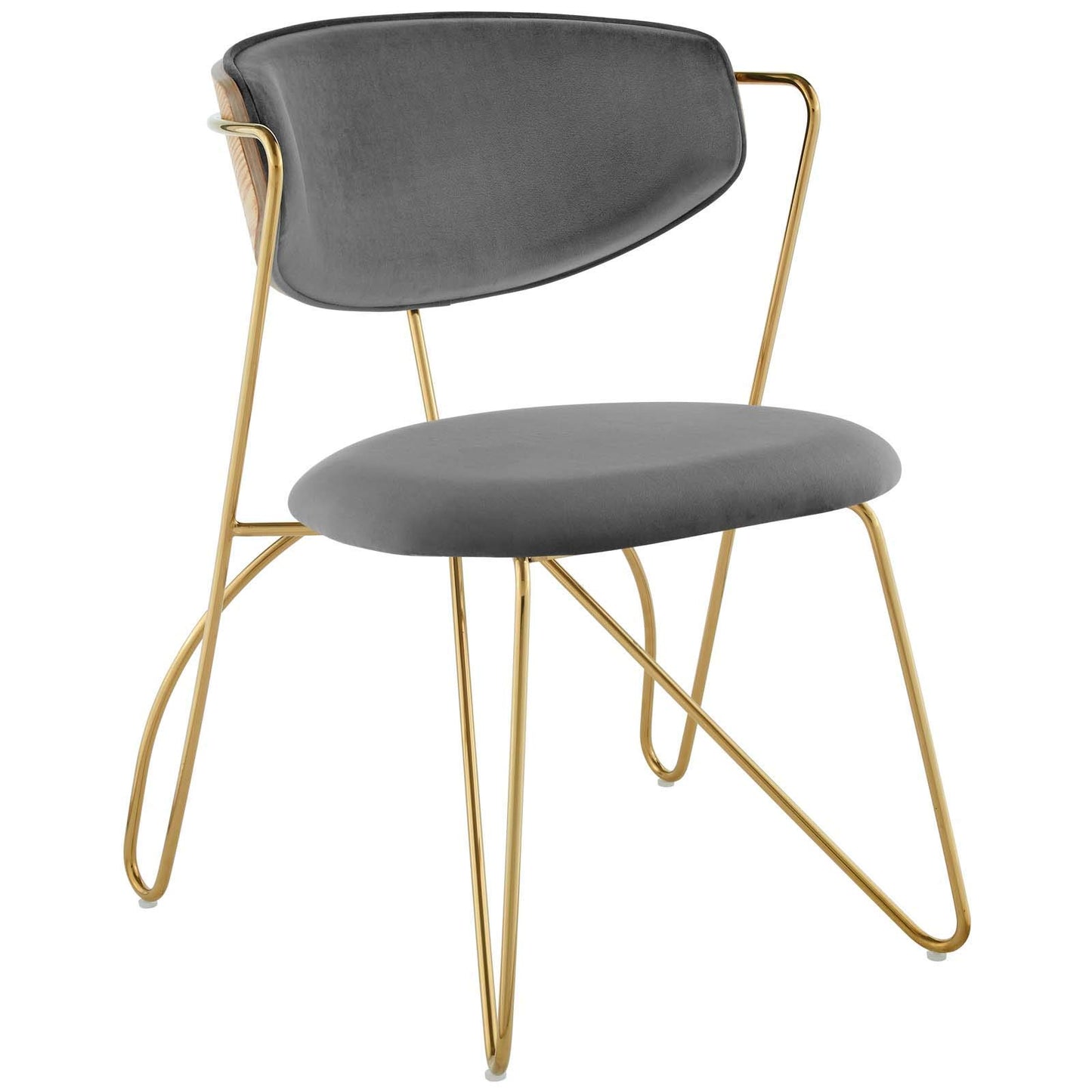 home office desk chairs | CasaFoyer Prevail Performance Velvet Mid-Century Dining Chair | Vintage Glamour with Modern Industrial Accents | Ergonomic Design | Stain-Resistant | Gold Gray | casafoyer.myshopify.com