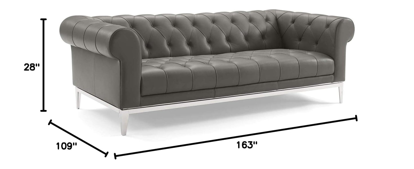 kitchen and dining room sets | CasaFoyer Idyll Leather Chesterfield 3 Piece Set | Spacious & Luxurious Seating | Supple Leather Upholstery | Rolled Arms | Tufted Button Accents | Sofa: 900 lbs, Loveseat: 600 lbs, Armchair: 300 lbs | casafoyer.myshopify.com
