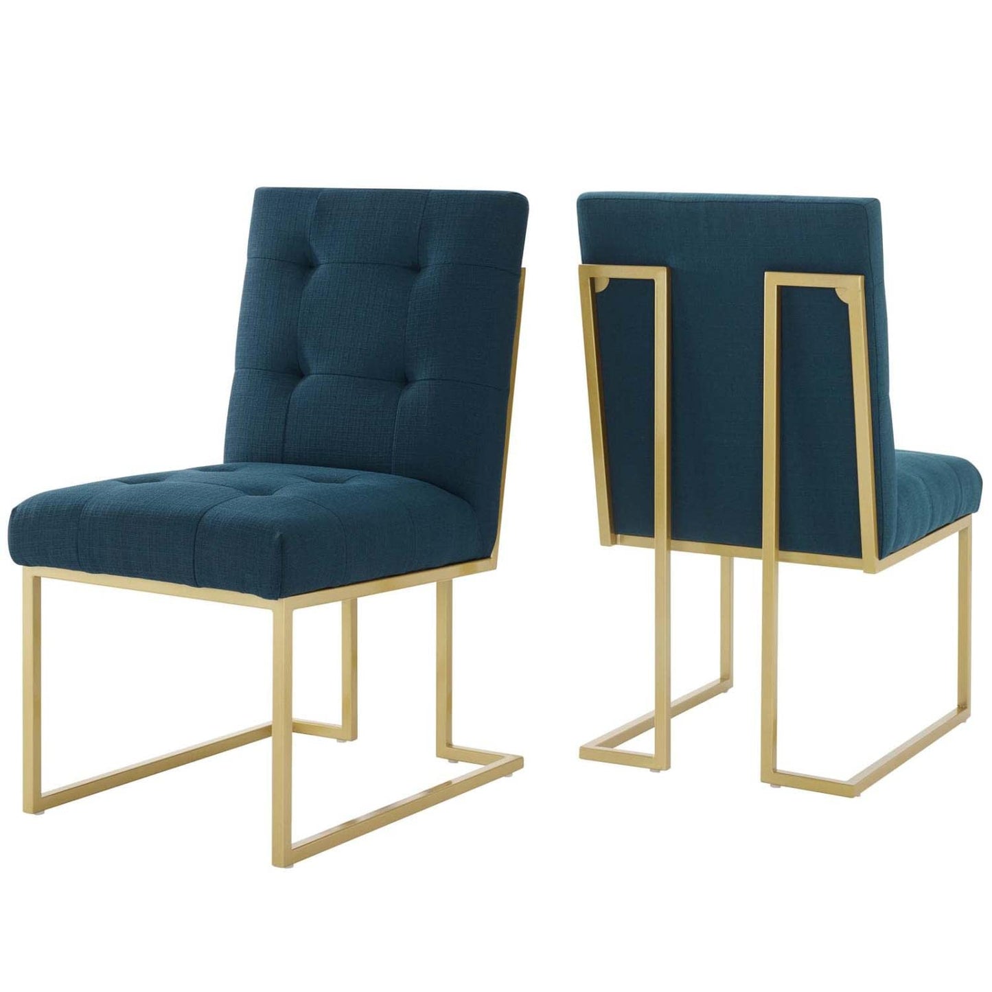 home office desk chairs | CasaFoyer Privy Dining Accent Chair Set of 2 | Elegant Deco Design | Gold Stainless Steel Base | Modern Sophistication | No Assembly Required | casafoyer.myshopify.com