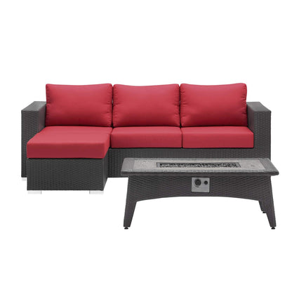 fire pits | Ergode Convene Outdoor Patio Furniture Set | Fire Table | Stylish Aluminum Frames | Water & UV-Resistant Cushions | CSA Certified Propane Gas Fire Pit | Perfect for Entertaining & Relaxation | casafoyer.myshopify.com