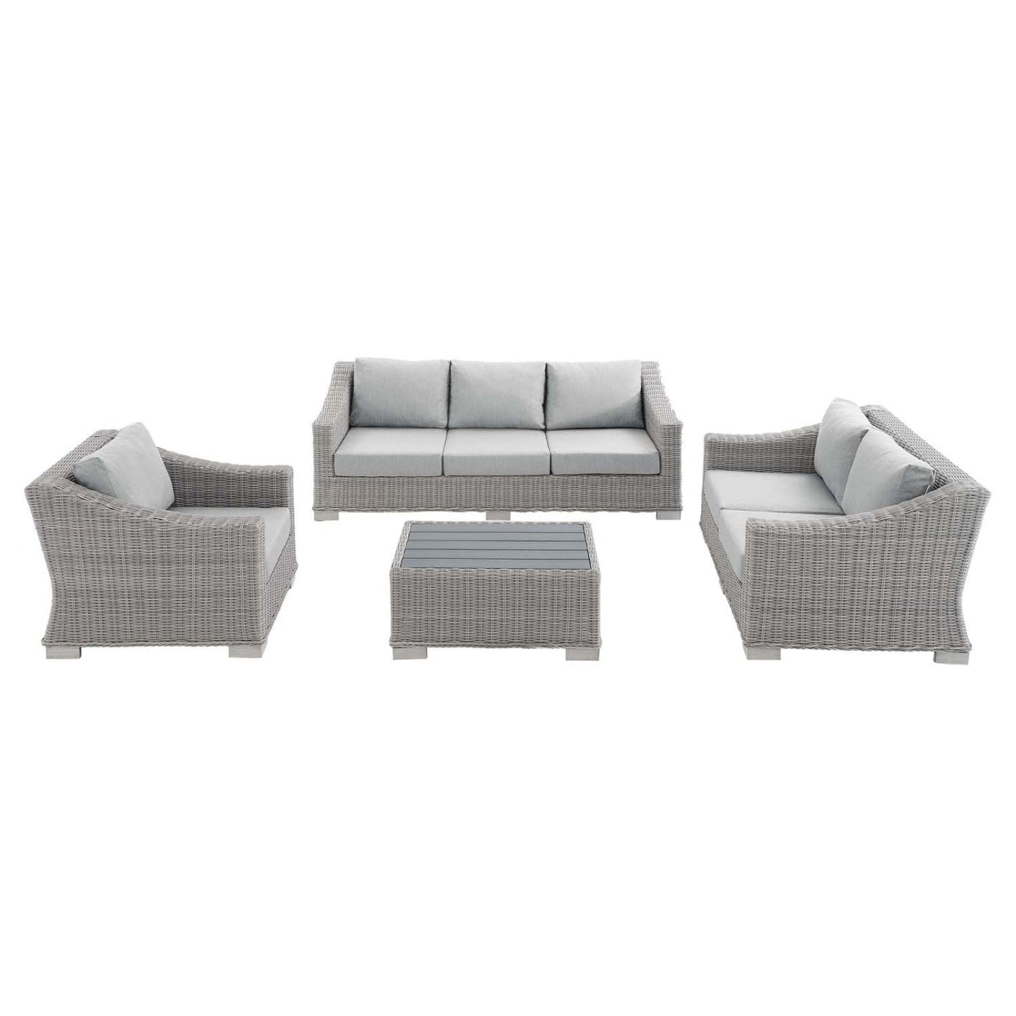 kitchen and dining room sets | CasaFoyer Conway Outdoor Patio Sunbrella Wicker Rattan 4-Piece Furniture Set | Stylish & Comfortable | UV-Resistant | Water-Resistant Covers | Easy Assembly | casafoyer.myshopify.com