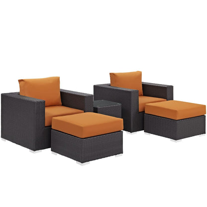 kitchen and dining room sets | CasaFoyer Convene Outdoor Sectional Set | Synthetic Rattan | Aluminum Frame | All-Weather Cushions | Patio Sofa, Side Table, Armchairs, Ottomans | casafoyer.myshopify.com