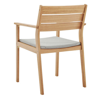 patio bistro sets | CasaFoyer Viewscape Outdoor Patio Dining Armchair | Cottage Charm | FSC Certified Ash Wood | All-Weather Cushion | 331 lbs Weight Capacity | casafoyer.myshopify.com