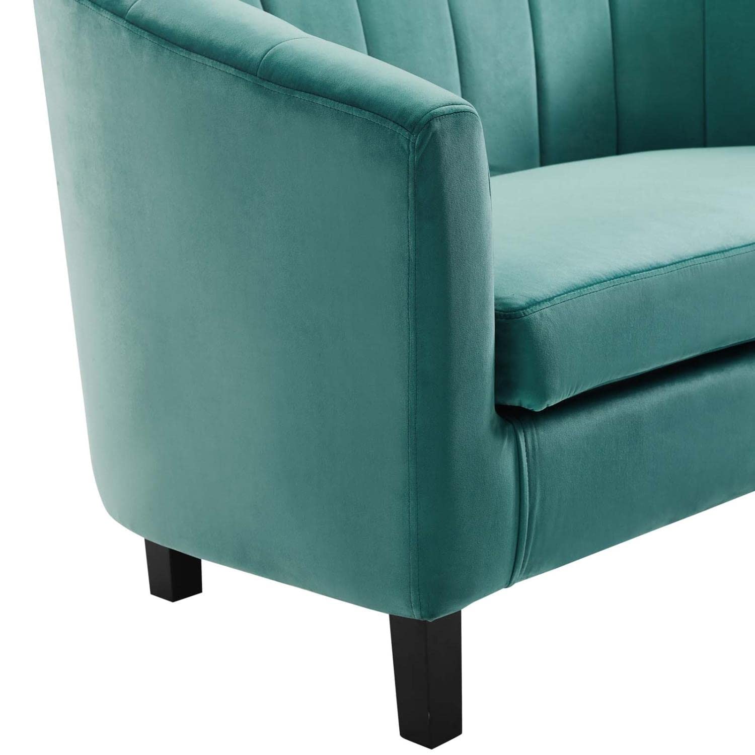 home office desk chairs | CasaFoyer Prospect Performance Velvet Armchair | Stain-Resistant | Channel Tufted | Chesterfield-Inspired Design | Teal | casafoyer.myshopify.com