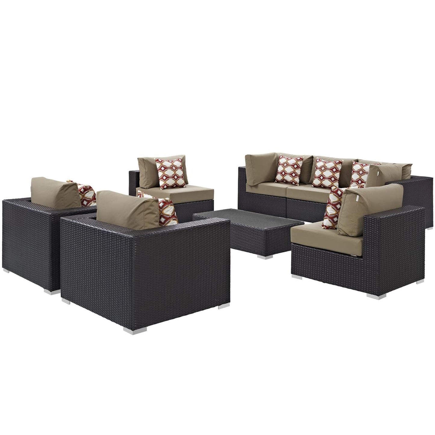 kitchen and dining room sets | CasaFoyer Convene Outdoor Sectional Set | Durable Rattan & Aluminum Frame | Weather-Resistant Cushions | Patio Sofa Set with Coffee Table & Armless, Armchair, Corner Sections | casafoyer.myshopify.com