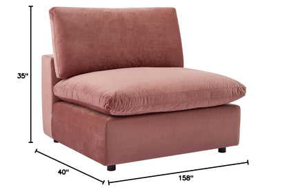sofas | CasaFoyer Commix Plush Comfort Performance Velvet Sofa Set | Dusty Rose | 4-Seater | Stain-Resistant | Wooden Frame | Foam & Duck Down Cushions | Overstuffed | Tranquil & Luxurious | Plastic Foot Glides | 331 lbs Weight Capacity | casafoyer.myshopify.com